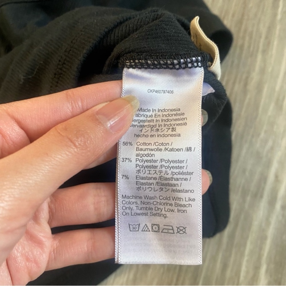 Madewell Ribbed Black Henley Crop Top XXS - Picture 7 of 7